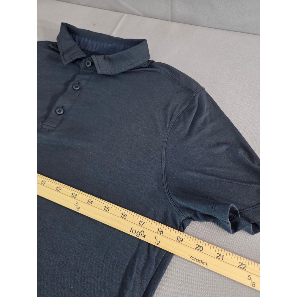 Lululemon Shirt Mens Small Blue Live In Practice Polo Golf Sports Active Stretch - Picture 4 of 5
